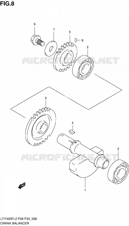 BALANCIER Suzuki QUAD 400 KINGQUAD 2012  LT-F400F L2/LT-F400FZ L2 (P03,P28,P33)