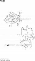 ENTOURAGE DE PHARE AVANT pour Suzuki KINGQUAD 400 2013