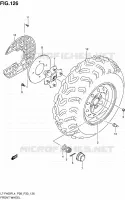 ROUE AVANT (LT F400FZL4 P33) pour Suzuki KINGQUAD 400 2014