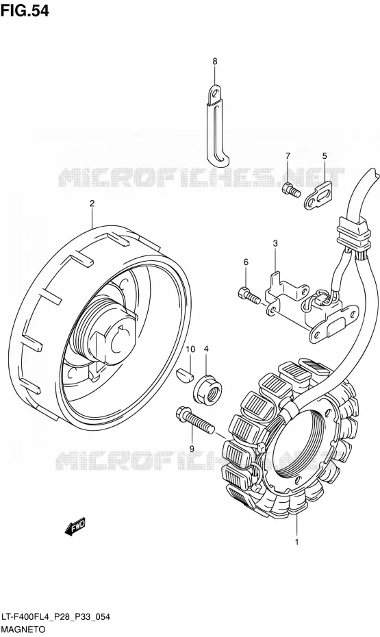 ALLUMAGE ROTOR - STATOR Suzuki QUAD 400 KINGQUAD 2014  LT-F400F L4/LT-F400FZ L4 (P03,P28,P33)
