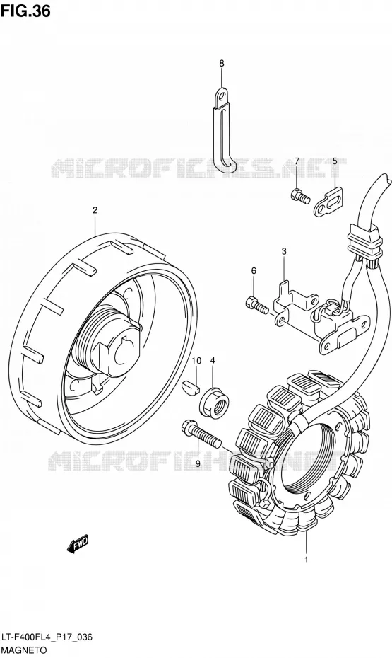 ALLUMAGE ROTOR - STATOR Suzuki QUAD 400 KINGQUAD 2014  LT-F400F L4/LT-F400FZ L4 (P17)