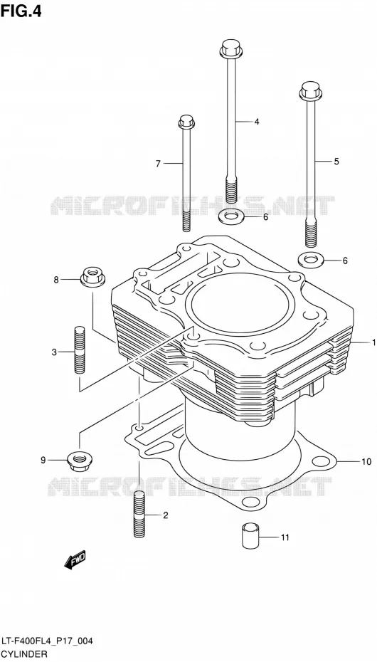 CYLINDRE Suzuki QUAD 400 KINGQUAD 2014  LT-F400F L4/LT-F400FZ L4 (P17)