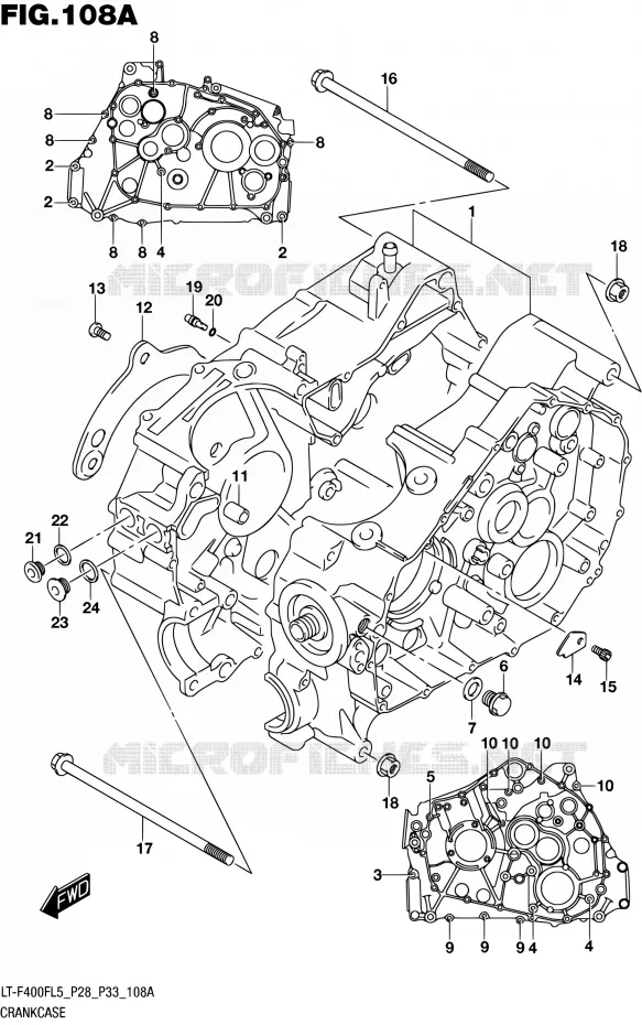 CARTER Suzuki QUAD 400 KINGQUAD 2015  LT-F400F L5/LT-F400FZ L5 (P03,P28,P33)