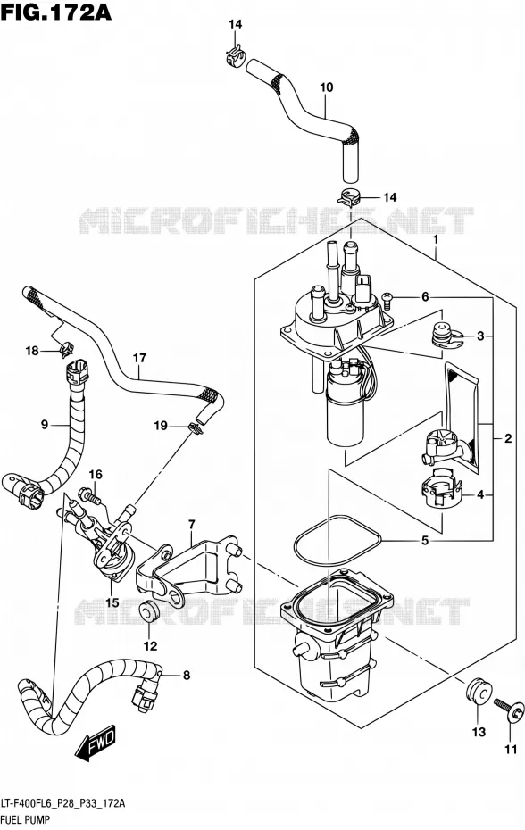 POMPE A ESSENCE Suzuki QUAD 400 KINGQUAD 2016  LT-F400F L6 (P03,P28,P33)