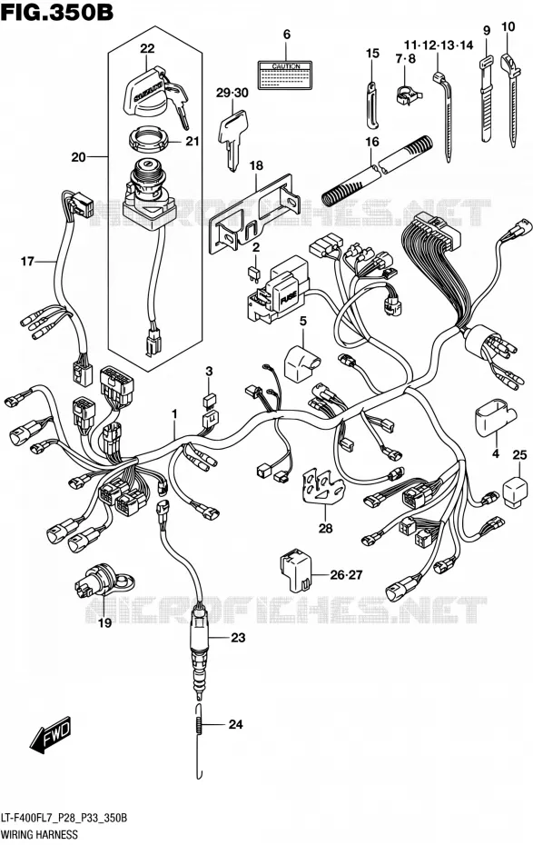 FAISCEAU ELECTRIQUE (LT-F400FL7 P33) Suzuki QUAD 400 KINGQUAD 2017  LT-F400F L7 (P03,P28,P33)