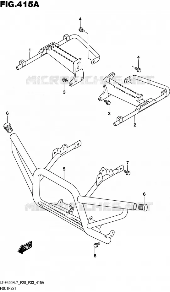 REPOSE PIED (LT-F400FL7 P28) Suzuki QUAD 400 KINGQUAD 2017  LT-F400F L7 (P03,P28,P33)