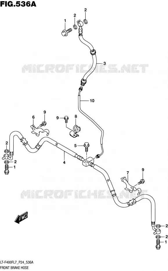 DURITE DE FREIN AVANT Suzuki QUAD 400 KINGQUAD 2017  LT-F400F L7 (P24)