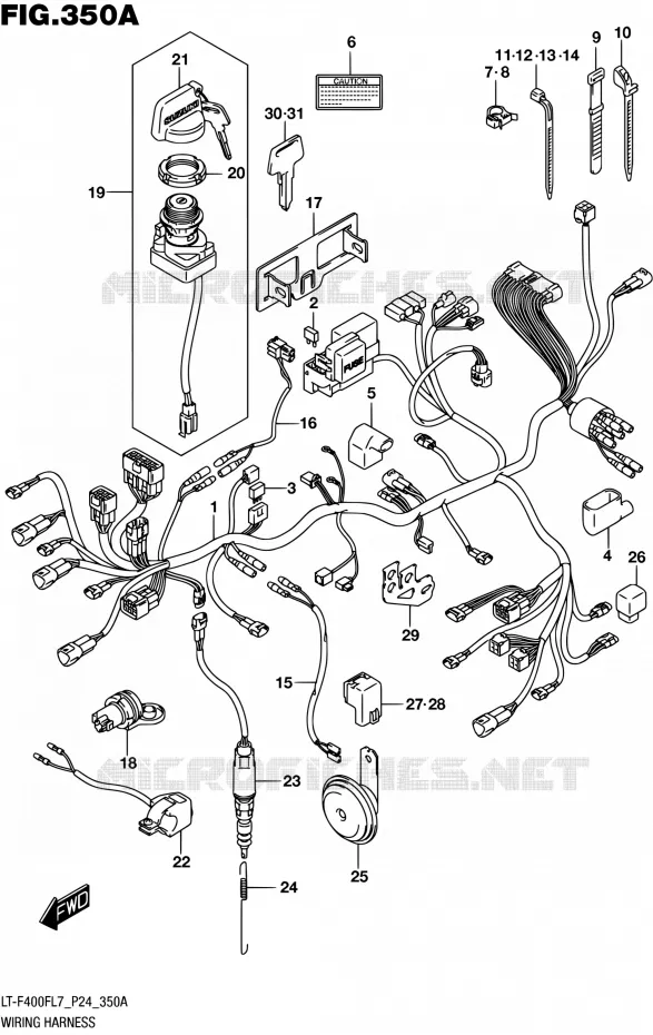 FAISCEAU ELECTRIQUE Suzuki QUAD 400 KINGQUAD 2017  LT-F400F L7 (P24)