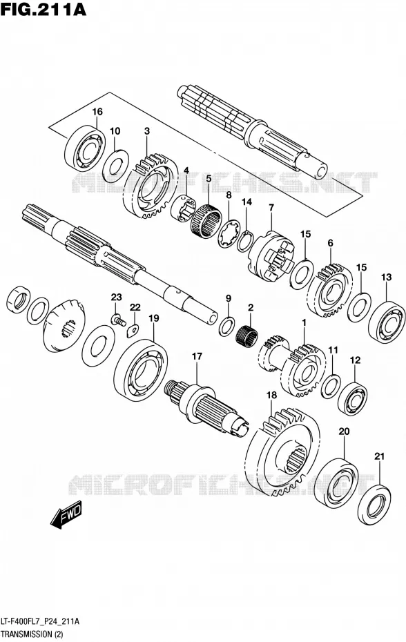 TRANSMISSION (2) Suzuki QUAD 400 KINGQUAD 2017  LT-F400F L7 (P24)