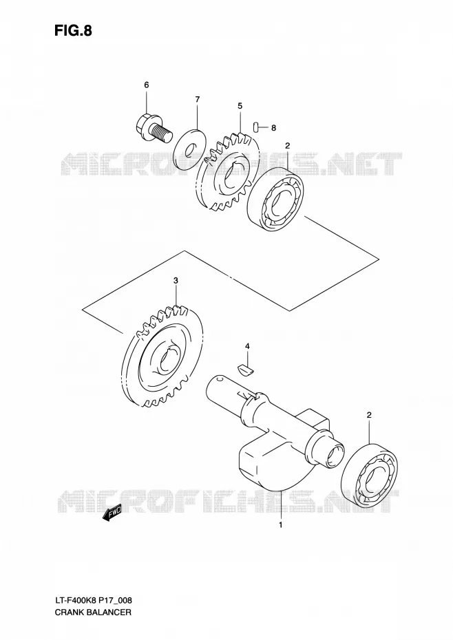 BALANCIER Suzuki QUAD 400 KINGQUAD 2010  LT-F400 L0 (P17,P24)
