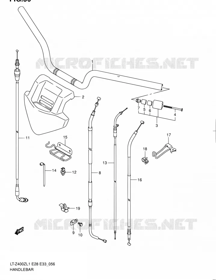 GUIDON Suzuki QUAD 400 QUADSPORT 2011  LT-Z400Z L1 (E03,E28,E33)