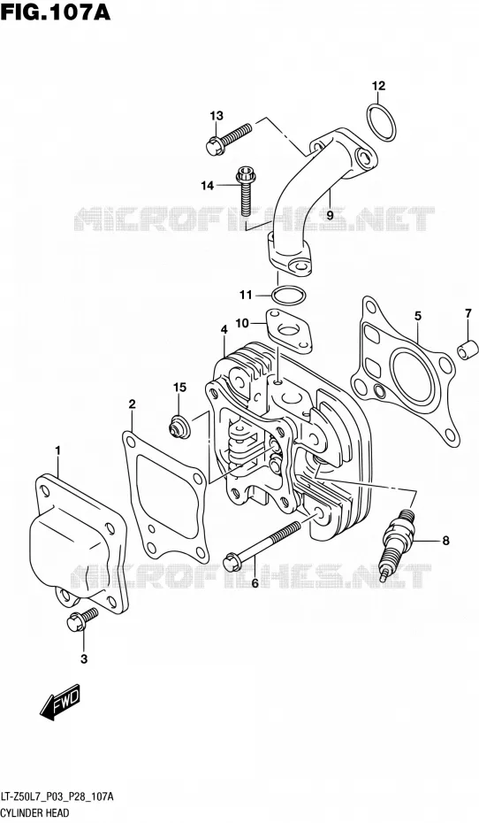 CYLINDRE Suzuki QUAD 50 QUADSPORT 2017  LT-Z50 L7 (P03,P28,P33)