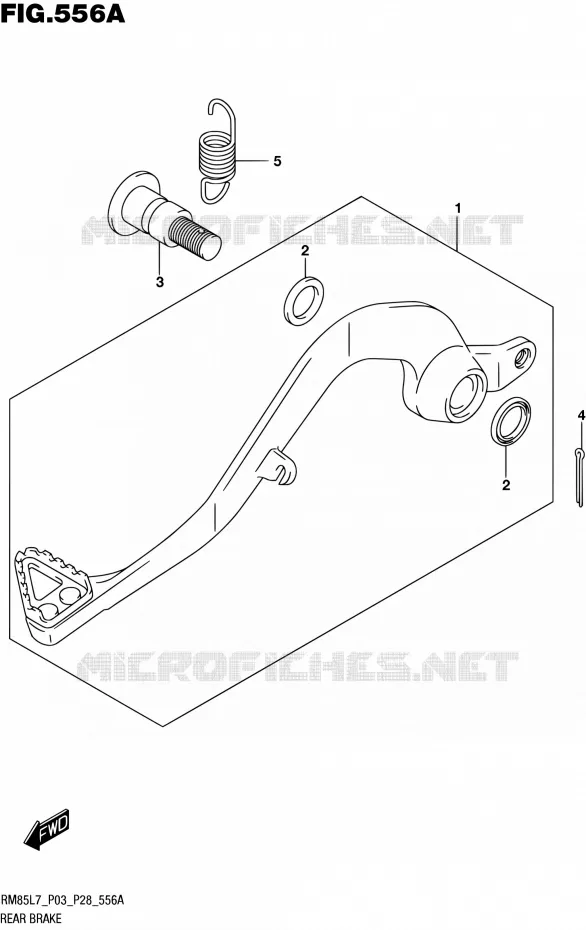 FREIN ARRIERE Suzuki MOTO 85 RM 2017  RM85 L7 (P03 P28)
