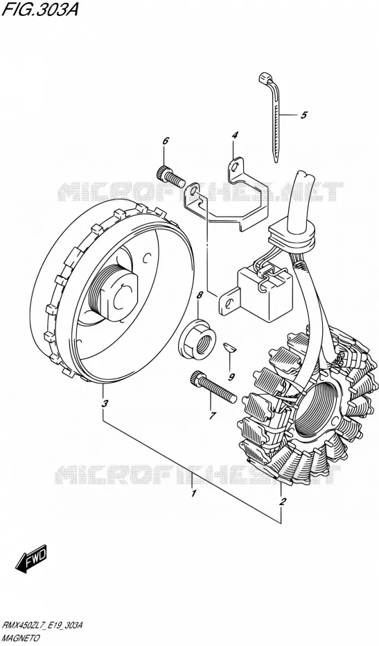 ALLUMAGE ROTOR - STATOR Suzuki MOTO 450 RMX 2017  RMX450Z L7 (E19)