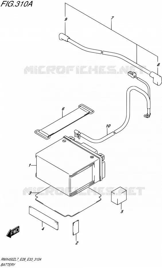 BATTERIE Suzuki MOTO 450 RMX 2017  RMX450Z L7 (E28,E33)