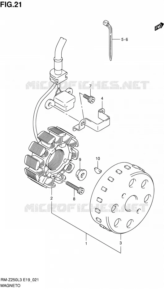 ALLUMAGE ROTOR - STATOR Suzuki MOTO 250 RM-Z 2013  RM-Z250 L3 (E19)