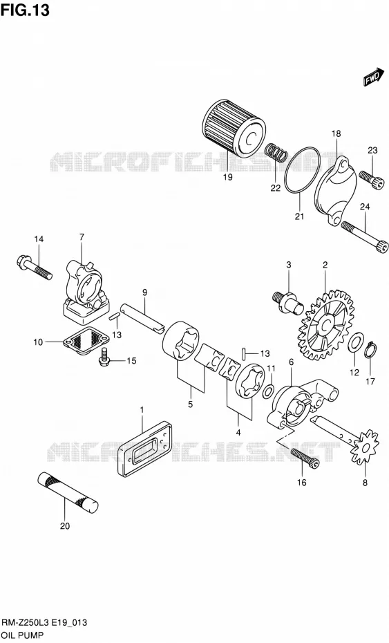 POMPE A HUILE Suzuki MOTO 250 RM-Z 2012  RM-Z250 L3 (E19)