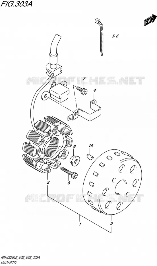ALLUMAGE ROTOR - STATOR Suzuki MOTO 250 RM-Z 2016  RM-Z250 L6 (E03,E28,E33)