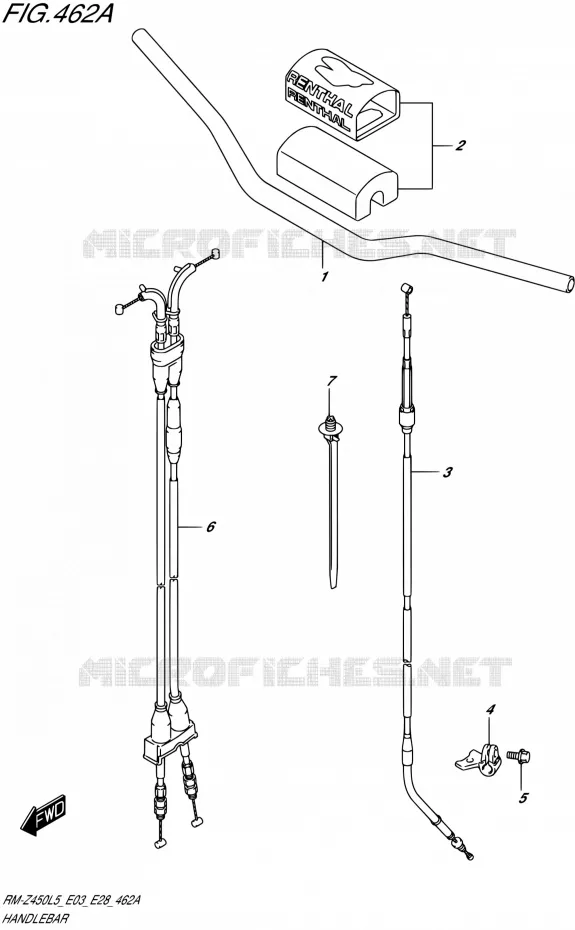 GUIDON Suzuki MOTO 450 RM-Z 1992  RM-Z450 L5 (E03,E28,E33)