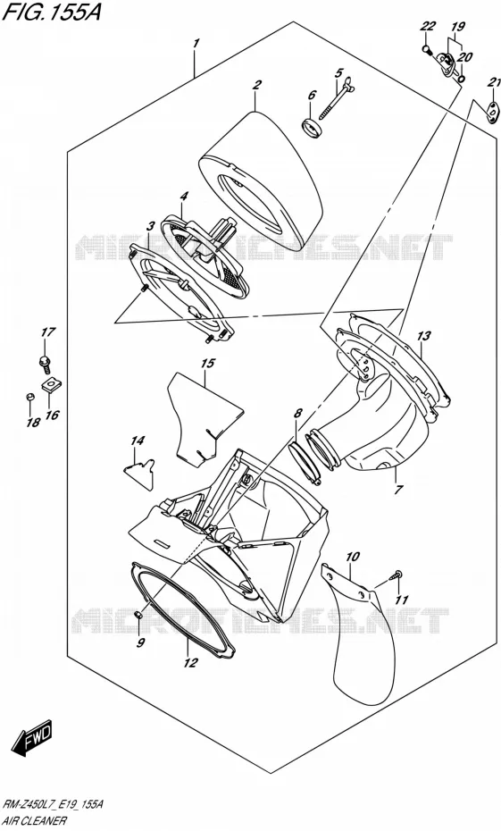 FILTRE A AIR Suzuki MOTO 450 RM-Z 2017  RM-Z450 L7 (E19)