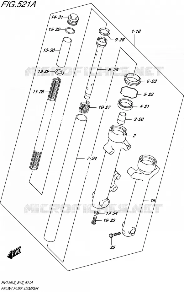 FOURCHE Suzuki MOTO 125 VAN-VAN 2015  RV125 L5 (E02)