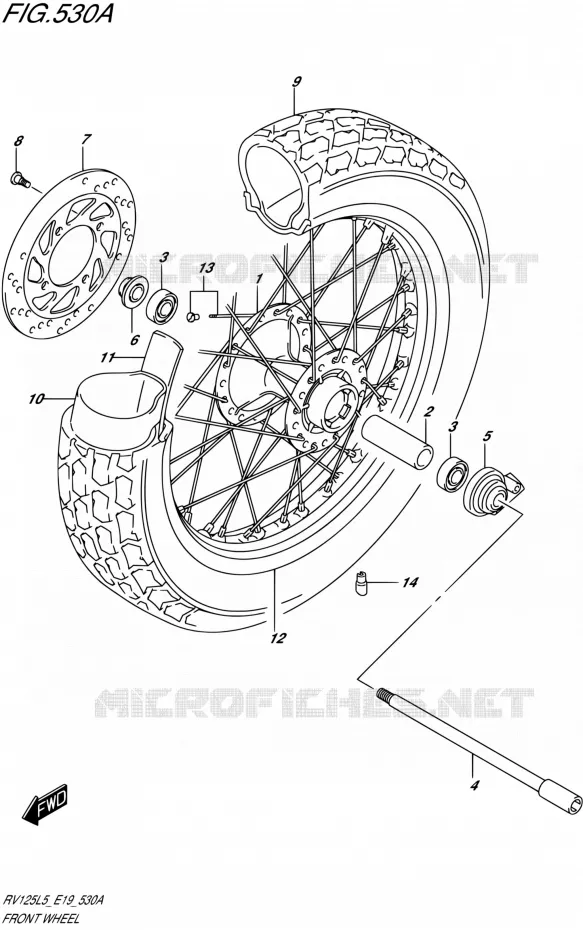 ROUE AVANT Suzuki MOTO 125 VAN-VAN 2015  RV125 L5 (E02)