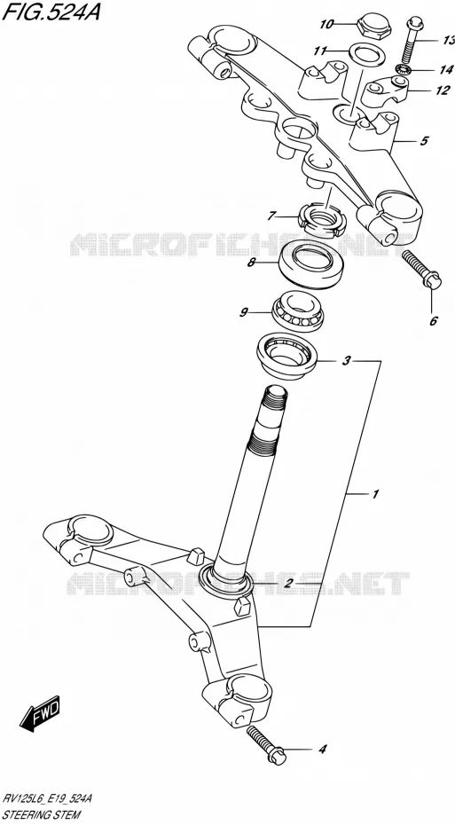 COLONNE DE DIRECTION Suzuki MOTO 125 VAN-VAN 2016  RV125 L6 (E19)