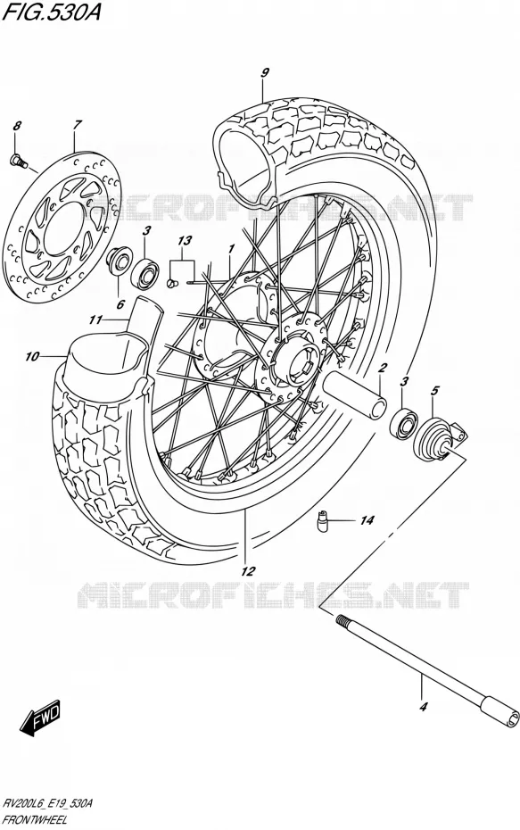 ROUE AVANT Suzuki MOTO 200 VAN-VAN 2016  RV200 L6 (E02)