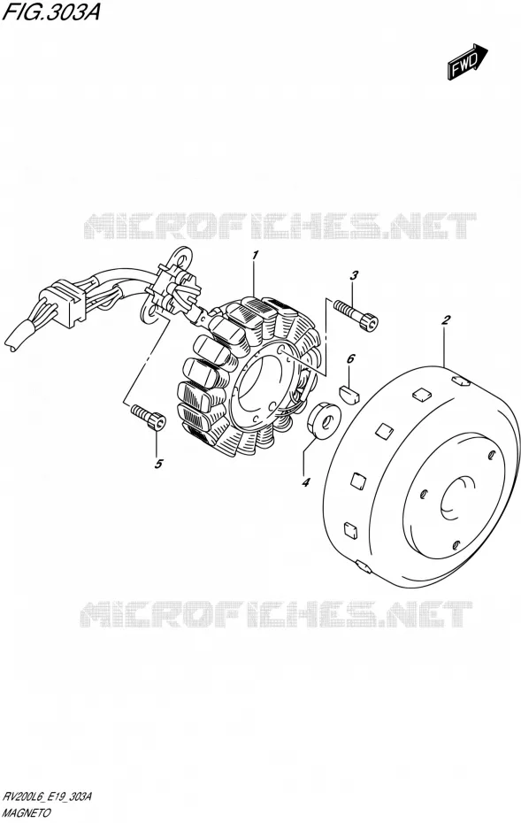 ALLUMAGE ROTOR - STATOR Suzuki MOTO 200 VAN-VAN 2016  RV200 L6 (E19)