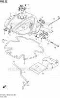 RESERVOIR D'ESSENCE (SFV650L4 E33) pour Suzuki GLADIUS 650 2014