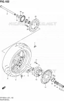 ROUE ARRIERE (SFV650UAL4 E21) pour Suzuki GLADIUS 650 2016