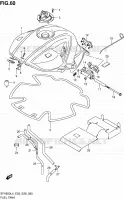 RESERVOIR D'ESSENCE (SFV650L4 E03) pour Suzuki GLADIUS 650 2014
