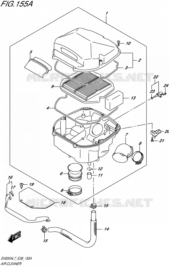 FILTRE A AIR Suzuki MOTO 650 SV 2017  SV650A L7 (E38)