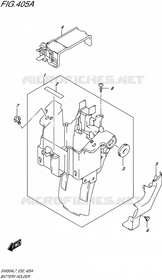 BAC A BATTERIE - OUTILS Suzuki MOTO 650 SV 2017  SV650A L7 (E50)