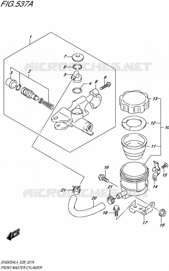 MAITRE CYLINDRE AVANT Suzuki MOTO 650 SV 2014  SV650SA L4 (E03,E28,E33)