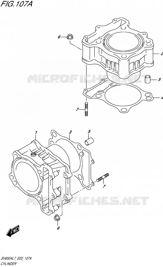 CYLINDRE Suzuki MOTO 650 SV 2017  SV650UA L7 (E19)