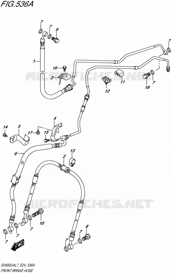 DURITE DE FREIN AVANT Suzuki MOTO 650 SV 2017  SV650UA L7 (E24)