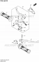 ENSEMBLE LEVIERS   POIGNEES pour Suzuki TU 250 2016