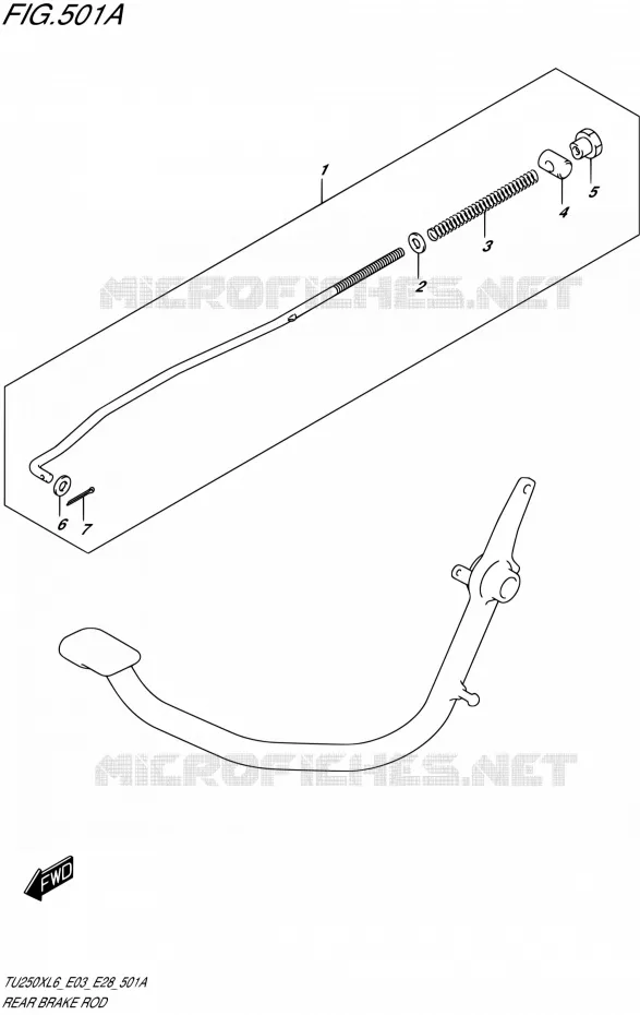 FREIN ARRIERE Suzuki MOTO 250 TU 2016  TU250X L6 (E03,E28,E33)