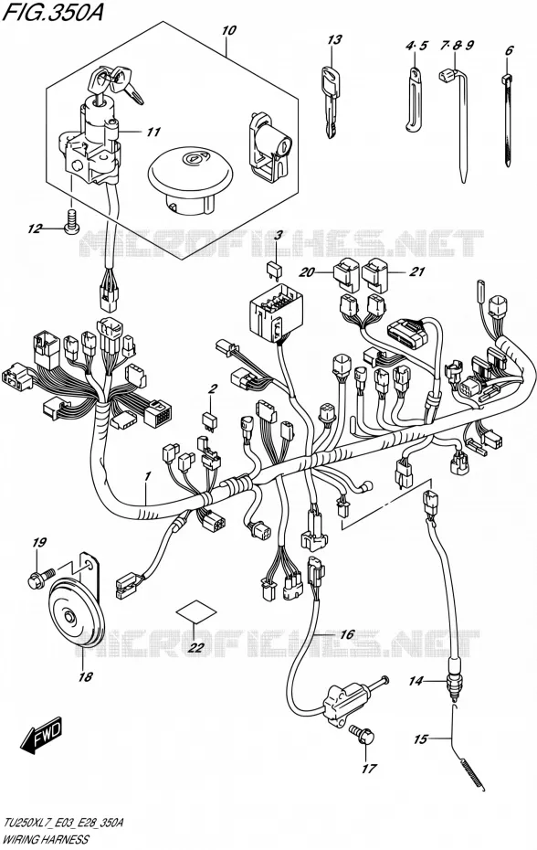 FAISCEAU ELECTRIQUE Suzuki MOTO 250 TU 2017  TU250X L7 (E03,E28)