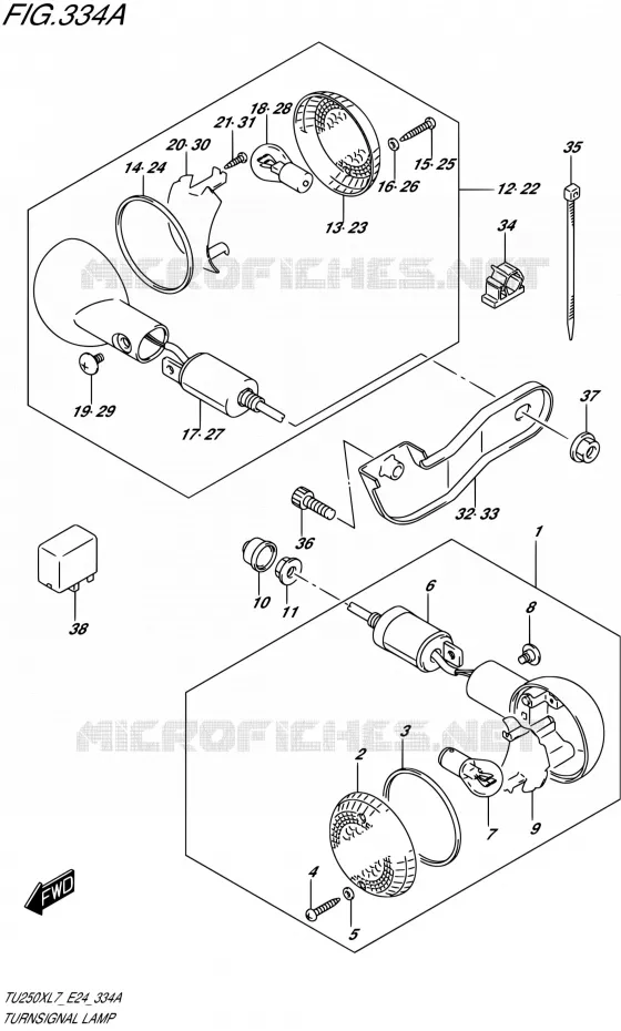 CLIGNOTANTS Suzuki MOTO 250 TU 2017  TU250X L7 (E24)