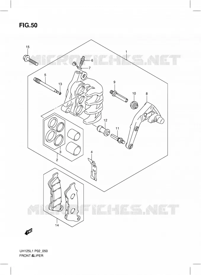 ETRIER DE FREIN AVANT Suzuki SCOOTER 125 BURGMAN 2012  UH125G L1 (P19)