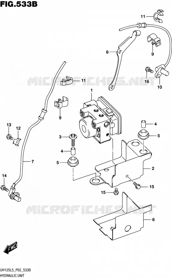 SYSTÈME ABS (UH125AL5 P19) Suzuki SCOOTER 125 BURGMAN 2015  UH125 L5 (P19)