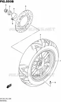 ROUE ARRIERE (UH125L6 P04) pour Suzuki BURGMAN 125 2016