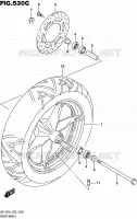 ROUE AVANT (UH125L6 P19) pour Suzuki BURGMAN 125 2016