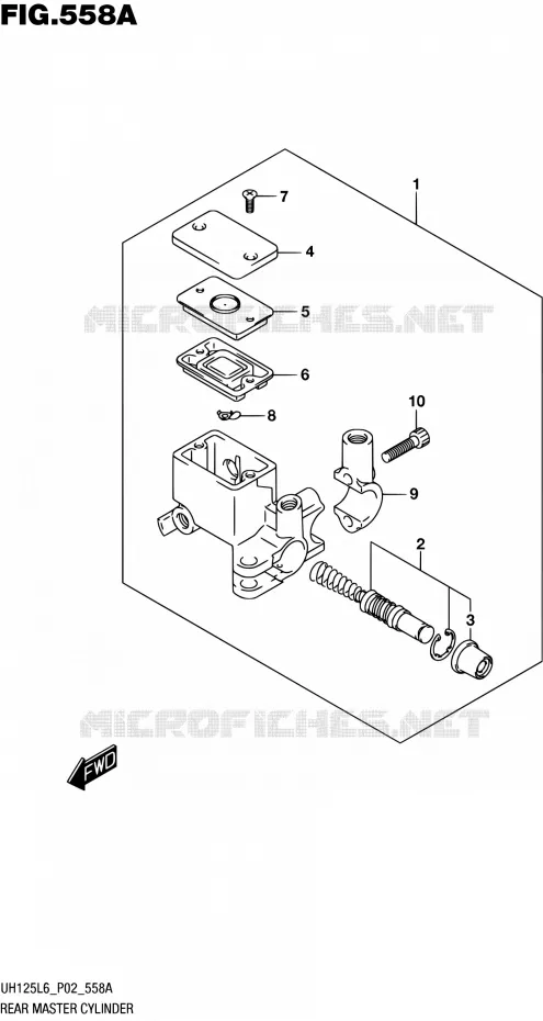 MAITRE CYLINDRE ARRIERE Suzuki SCOOTER 125 BURGMAN 2016  UH125 L6 (P19)