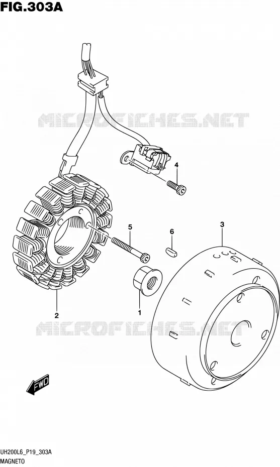 ALLUMAGE ROTOR - STATOR Suzuki SCOOTER 200 BURGMAN 2016  UH200A L6 (P19)