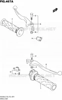 ENSEMBLE LEVIERS   POIGNEES pour Suzuki BURGMAN 200 2016