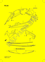 CARENAGES ARRIERE (UH200ZRL3 P19) pour Suzuki BURGMAN 200 2013