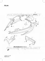 CARENAGES ARRIERE (UH200GL3 P19) pour Suzuki BURGMAN 200 2013